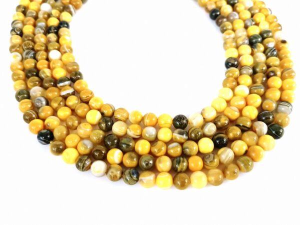 AGATE 6MM JAUNE RONDE3