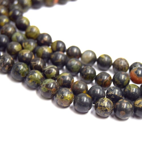 Perles jade fleur de prunier naturelle ronde 8mm X1