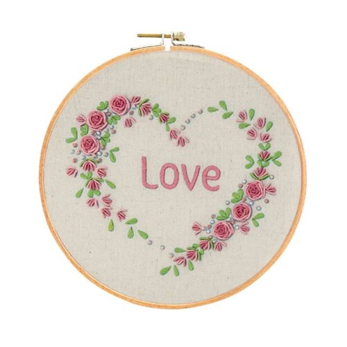 KIT DE BRODERIE POUR DEBUTANT COEUR LOVE