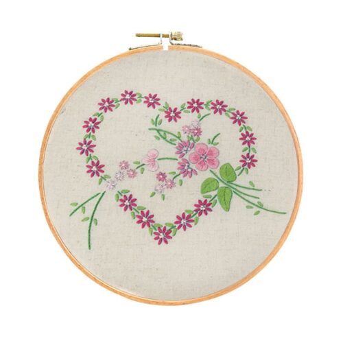 Kit de broderie débutant coeur saint valentin