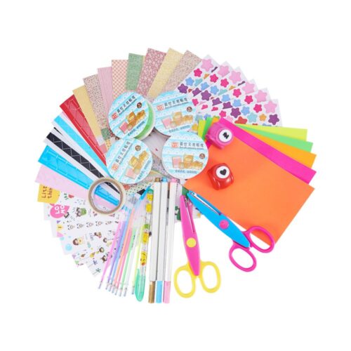 Kit Scrapbooking DIY Complet – Album Photo, Stickers, Papiers & Accessoires