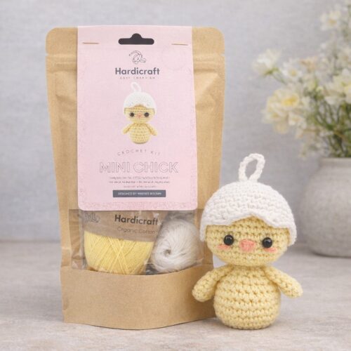 Kit crochet mini poussin DIY Hardicraft amigurumi printemps