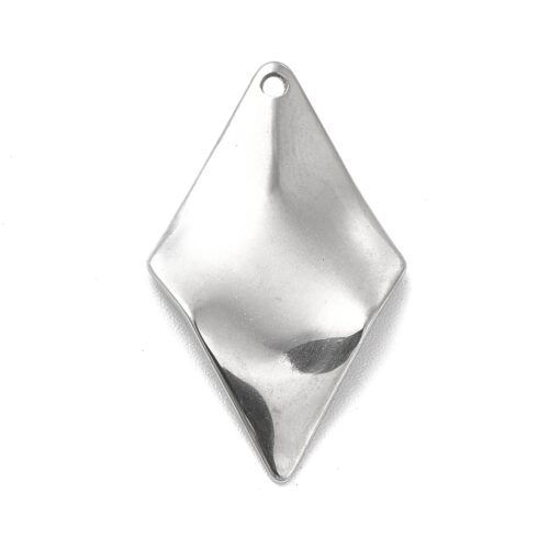 Pendentifs losange en acier inoxydable 201 argent