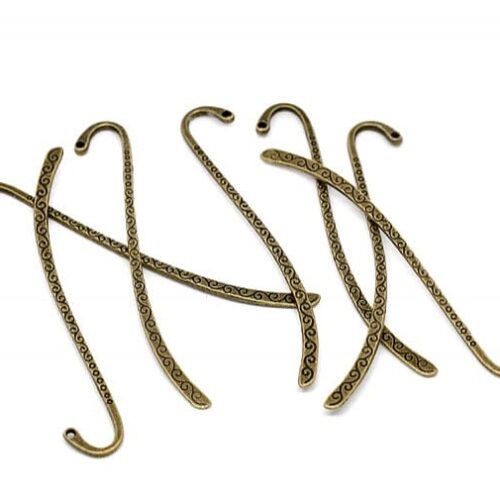 Marque-pages en métal spirale bronze 8.5cm x5