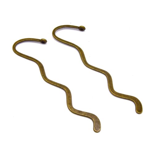Marque-pages en métal ondulé  bronze 84mm x5