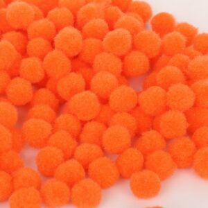 Mini-Pompons-orange pour bijoux et décoration