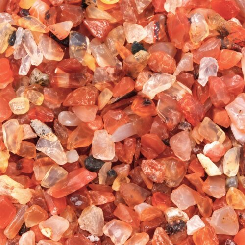 Pépites de cornaline naturelle orange non percées 2 à 8 mm