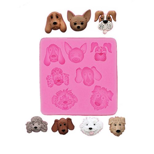 Moule Souple en Silicone têtes de race de chien