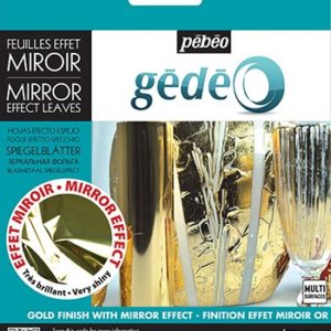 PAQUET DE 12 FEUILLES EFFET MIRROIR OR - Pébéo