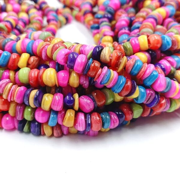 perle de coquille trochid multicolore forme irrégulière pour bijoux DIY