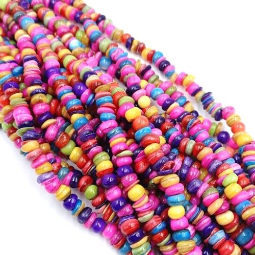 perle de coquille trochid multicolore forme irrégulière pour bijoux DIY