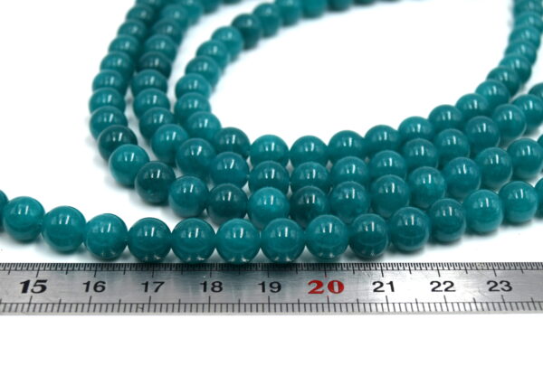perle de jade bleu sarcelle 8mm, fabrication de bijoux
