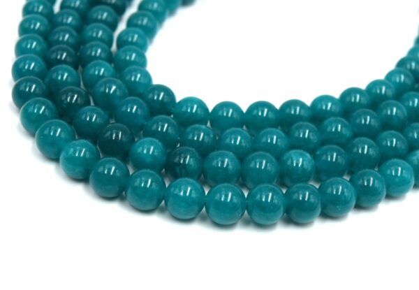 perle de jade bleu sarcelle 8mm, fabrication de bijoux