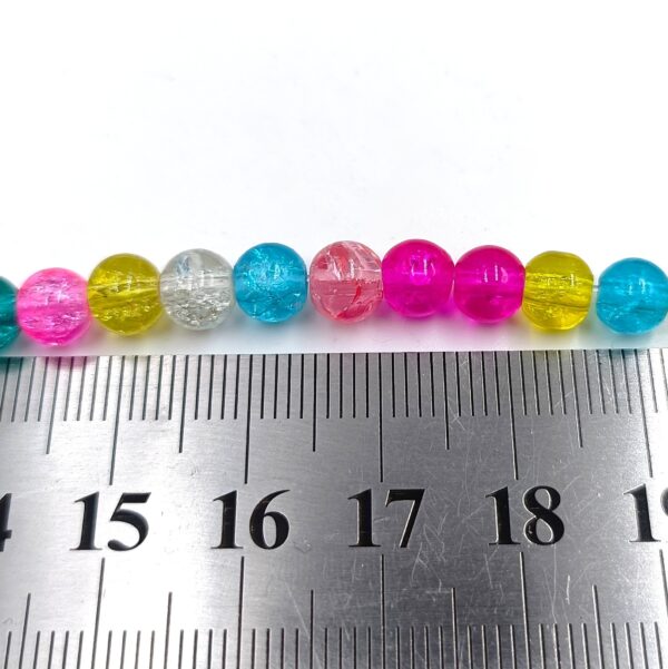 Perles de verre multicolore 6mm x100 – Image 4