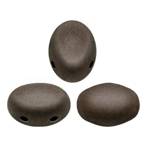 PERLES EN VERRE SAMOS® PAR PUCA® 7X5 MM -DARK BRONZE MAT x10g