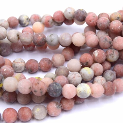 Perles Jasper sésame kiwi 8mm