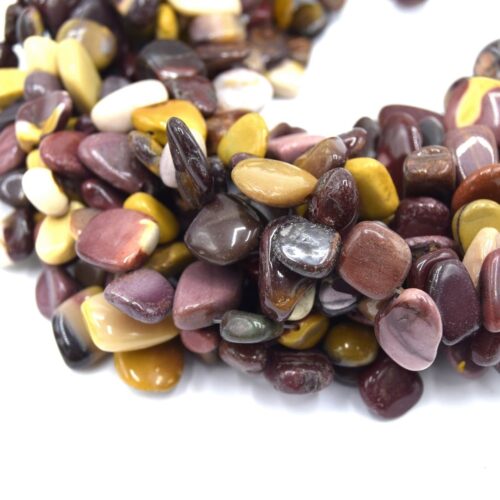 Perles Mokaite naturelles pépites de pierre