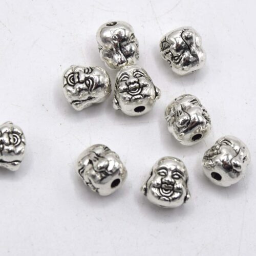 Perles bouddha Argent Tibétain grand trou