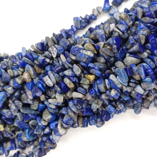 Perles chips en Lapis Lazuli bleu Grade A 5x8 mm