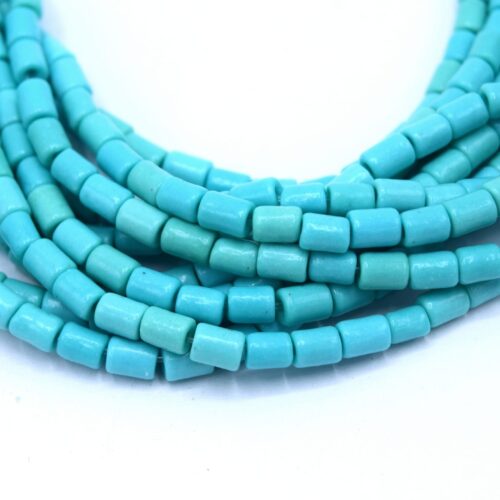 Perles colonne howlite turquoise Ø5mm