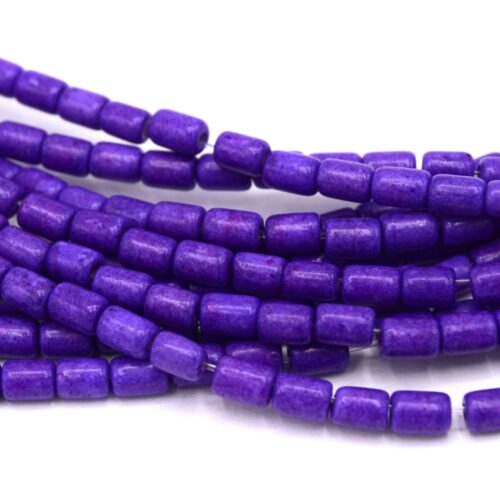 Perles colonne howlite violet Ø5mm