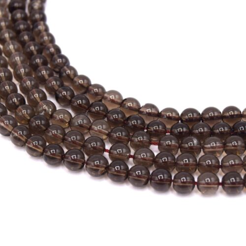 Perles de cristal de quartz naturel fumé Ø 6mm