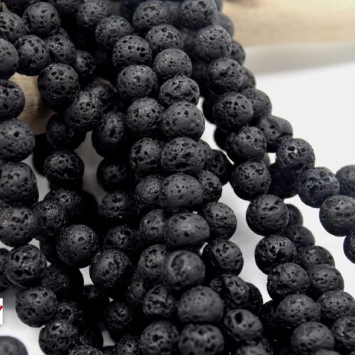 Perles de lave 4mm pierre naturelle ronde