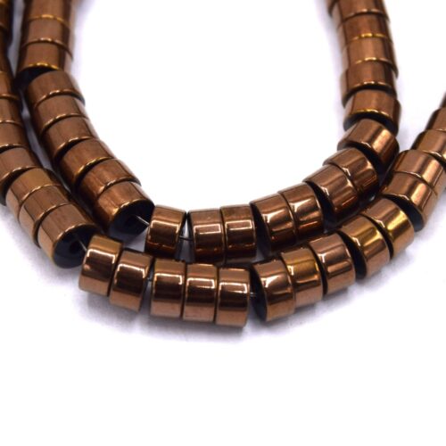 Perles d'hématite non magnétique heishi 4mm cuivre