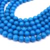 Perles en jade Mashan naturel bleu 8mm