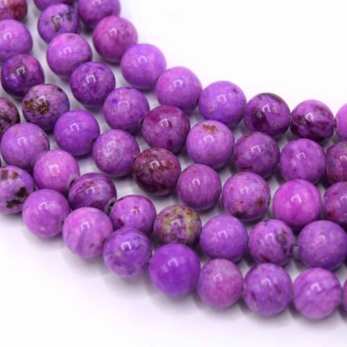 Perles gemmes  Ø 8mm couleur medium orchid