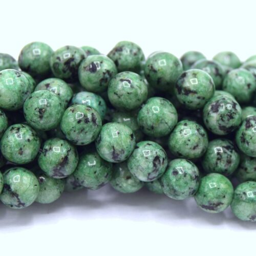 Perles de jaspe sésame naturelle Ø 8mm vert