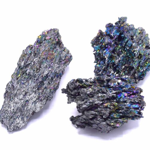 Pierre de quartz charbon naturel brut non percée
