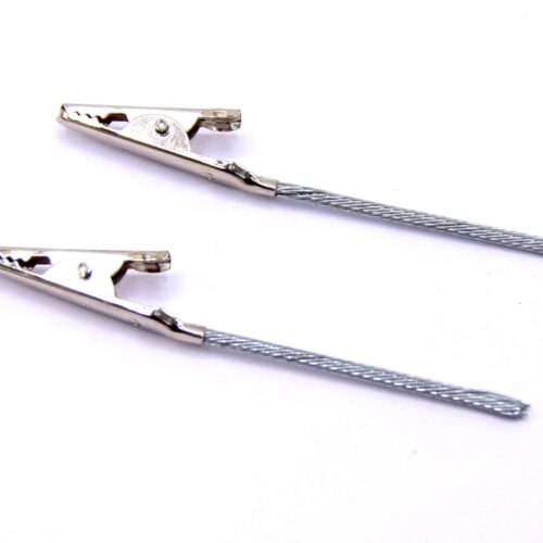 Pinces crocodile avec tige acier 3cm x5