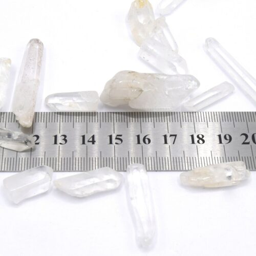 Pointe de cristal de roche quartz ~16~46mm  non percé x10