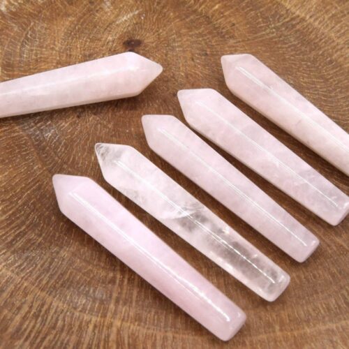 Pointe de quartz rose non percé ~5cm X1