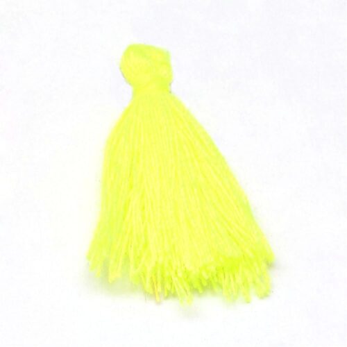 Pompons glands en coton jaune vert ~29mm x20