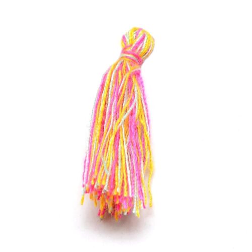 Pompons glands coton multicolore ~29mm X20