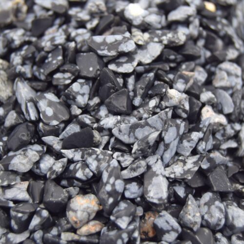 Puce de Pierre non percés obsidienne flocon de neige , 3~11x1~7mm