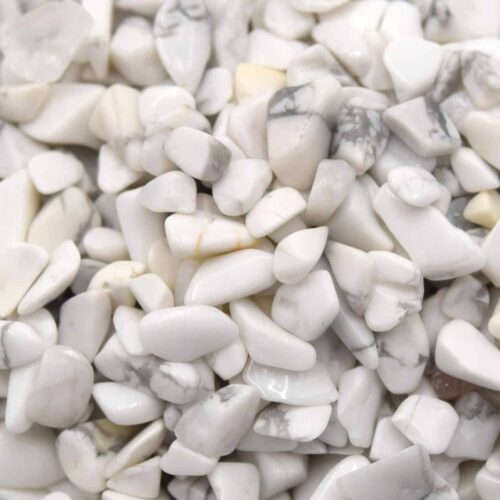 Puces howlite blanc non percés  sachet de 20grs/50grs