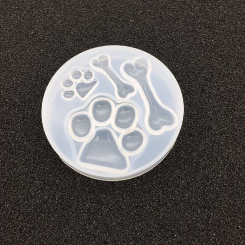 Moule en silicone pattes d'animaux et os