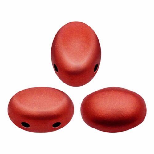PERLES EN VERRE SAMOS® PAR PUCA® 7X5 MM -RED METALLIC MAT x10g