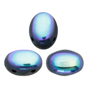 PERLES EN VERRE SAMOS® PAR PUCA® 7X5 MM - JET AB x10g