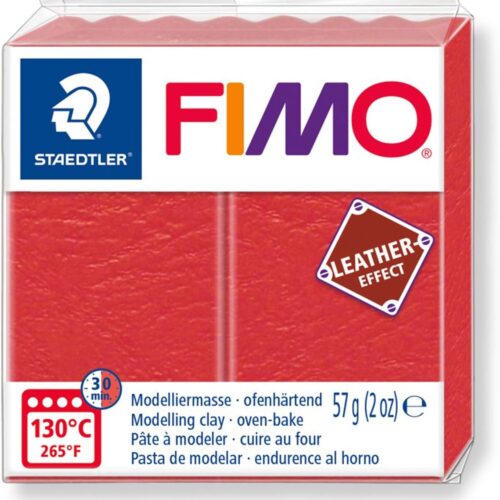 STAEDTLER - Fimo® leather effect - Pain pâte à modeler - 57 Grammes - Effet cuir pastèque - 8010-249