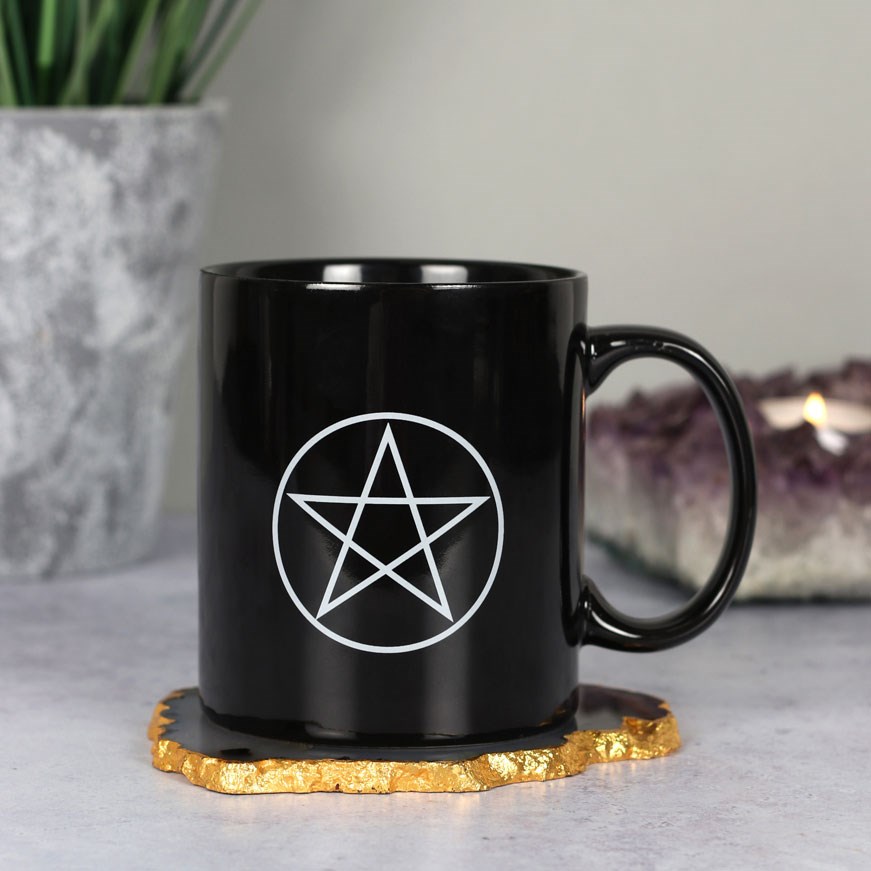 Tasse noire Pentagramme