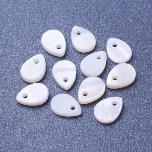Breloques de coquille de nacre larme ~8mm