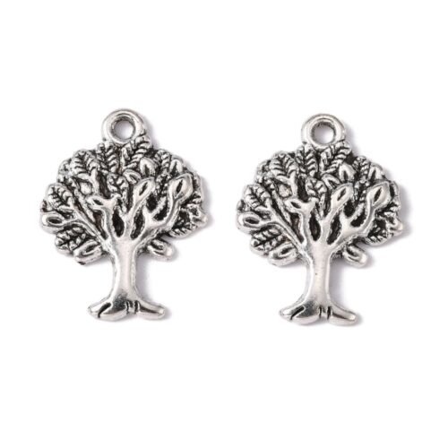 Breloques arbre de vie 21mm en alliage argent