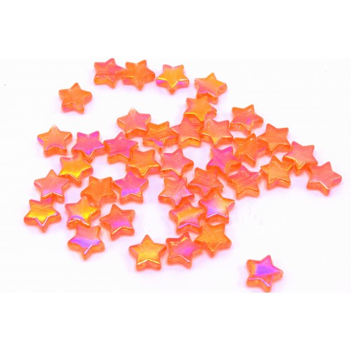perle étoile orange acrylique