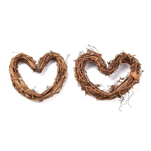 10 Couronnes En Rotin Naturel De 8 Cm - Support Pour Décorations De Porte, Mariage, Noël - DIY Déco