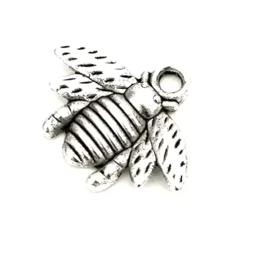 Breloques abeille argent antique
