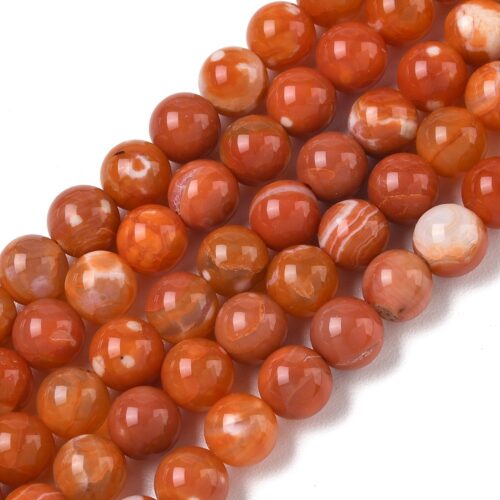 agate 8mm caramel lot de 40 perles grade a